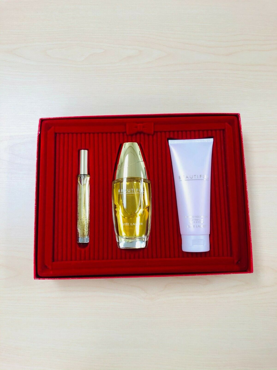 ESTEE LAUDER BEAUTIFUL 3PC GIFT SET - 2.5 OZ EDP + PERFUMED BODY