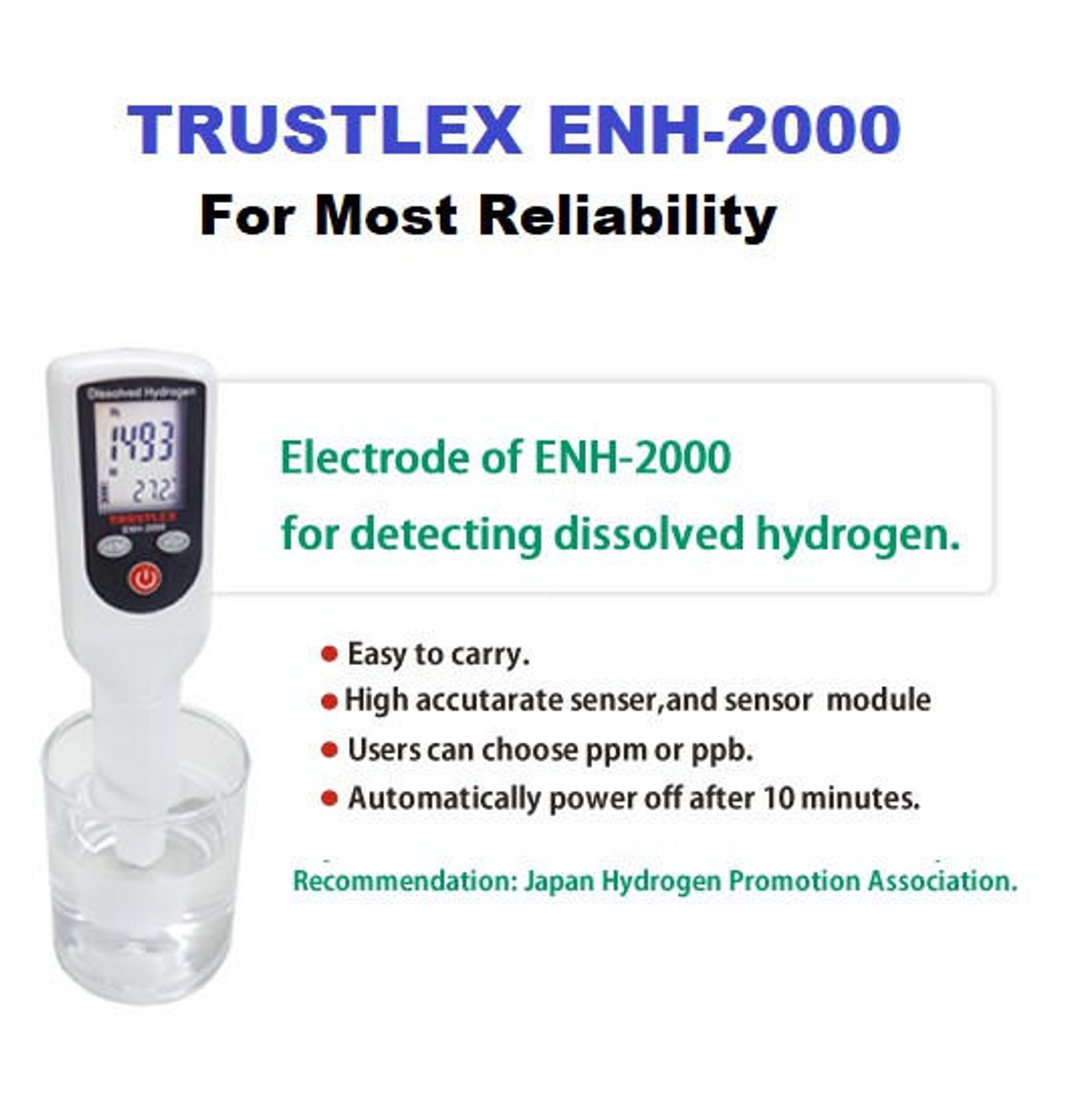 溶存水素計 ENH-2000 TRUSTREX社製 ポータブル溶存水素計 ENH-2000 – TRUSTLEX