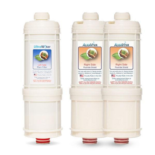 H2 Series Filters: 1 UltraWater & 2 Fluoride Filters