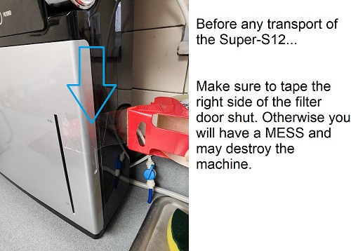 securing the filter door