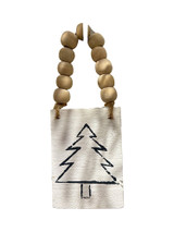 3.5" Wooden Tree Ornament - White