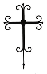 13" x 8" Metal Cross with Hook