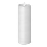 3" x 8" Illure Wax Pillar, White