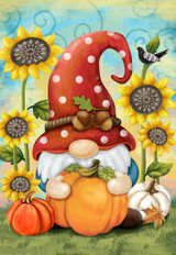 Harvest Gnome Garden Flag, 12" x 18"