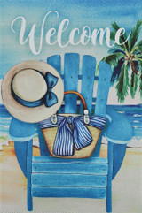 Welcome Beach Garden Flag, 12" x 18"