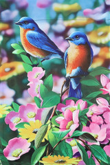 Blue Birds Garden Flag, 12" x 18"