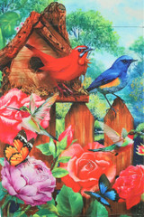 Birdhouse Garden Flag, 12" x 18"