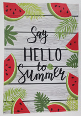 Hello Summer Watermelon Garden Flag, 12" x 18"