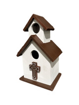 12" Church Birdhouse with Cross