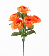 13" Peony Bush, Orange & Pink