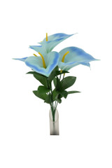 13" Calla Lily Bush, Light Blue