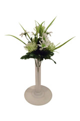 12" Carthamus & Grass Mixed Bush, Cream