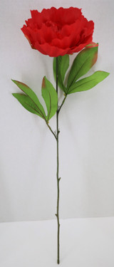 24" Peony Spray, Red