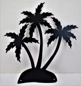 15.7" x 16.9" Metal Palm Tree Silhouette Wall Art