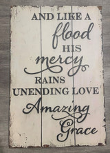 16" x 24" His Mercy Rains Wall Plaque