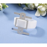 Elastic Wristlet with Kaber Clip, White