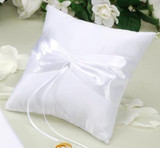 7" x 7" Ring Pillow, White