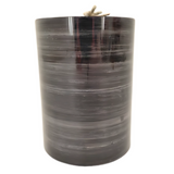 4" Black Brush Pillar Candle