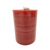 4" Red Brush Pillar Candle