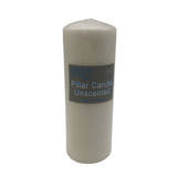 8" Wax Pillar Candle, Ivory