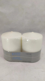 4" White Pillar Candle, 2ct.
