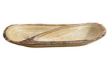 6" x 17" Rustic Wooden Bowl