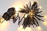 100-Count Warm White LED Micro Lights with Brown Cord
