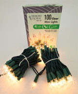 100-Count Clear Mini Light Set with Green Wire