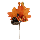 10" Autumn Maple & Pinecone Berry Pick