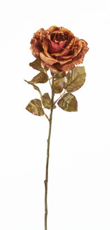 26" Open Rose Stem - Copper Toned