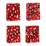 Holiday Red & White Gift Bag  Winter Silhouette Designs