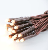 70-Count LED Teeny Lights - Battery Operated, Brown Wire, Warm White