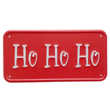 11.8" x 5.9" Ho Ho Ho Embossed Metal Sign