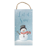 11.8" x 6" Let it Snow Wood Sign