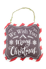 16" x 16" We Wish You A Merry Christmas Sign