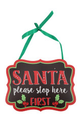 12" x 16" Santa Stop Here Sign