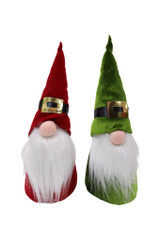 9.8" Fabric Gnome - Red & Green Assorted