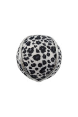 4" Animal Print Ball Ornament - White