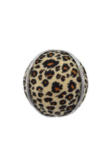4" Animal Print Ball Ornament - Cream