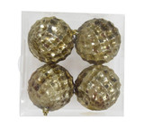 3" Bronze Textured Antique Ornaments - Set of 4