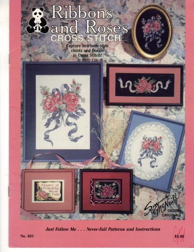 Design Originals RIBBONS AND ROSES Cross Stitch