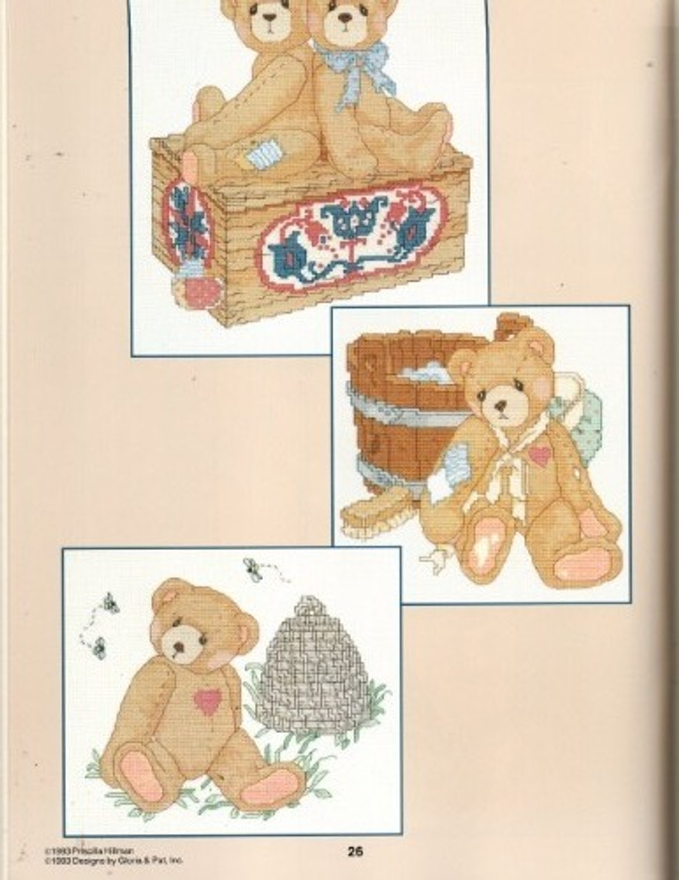 Counted Cross Stitch Pattern Books Priscilla Hillman's Cute Critter Designs  From Gloria & Pat Bashful Bunnies or Mouse Tales 