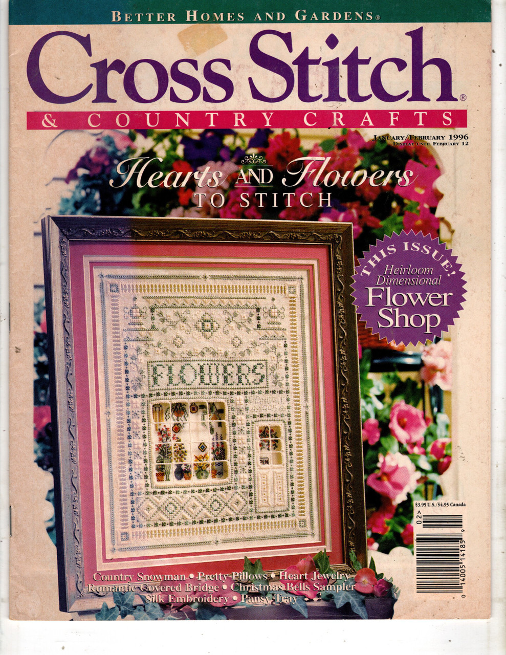 CROSS STITCH & COUNTRY CRAFTS MAGAZINE January/February 1996
