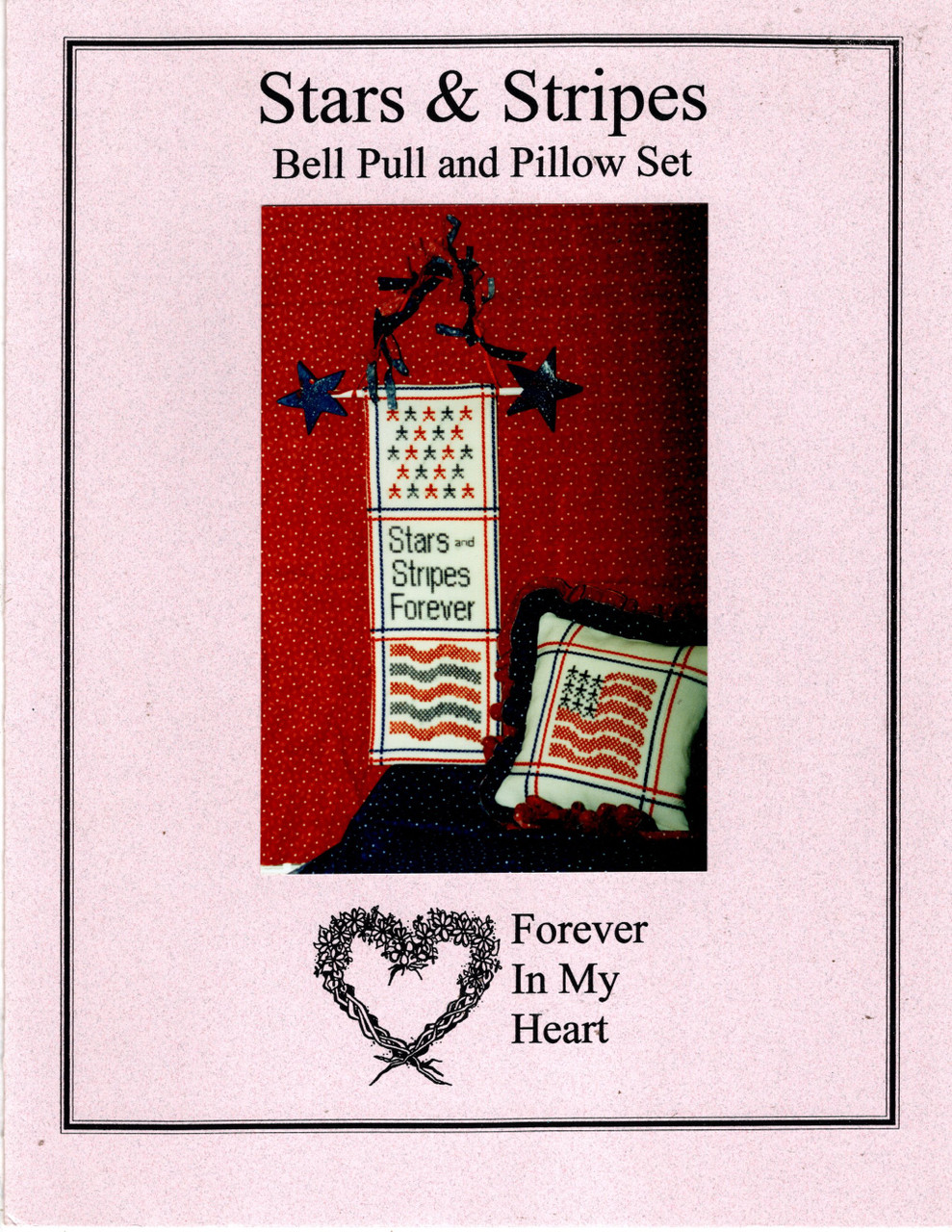 stars and stripes heart cross stitch 