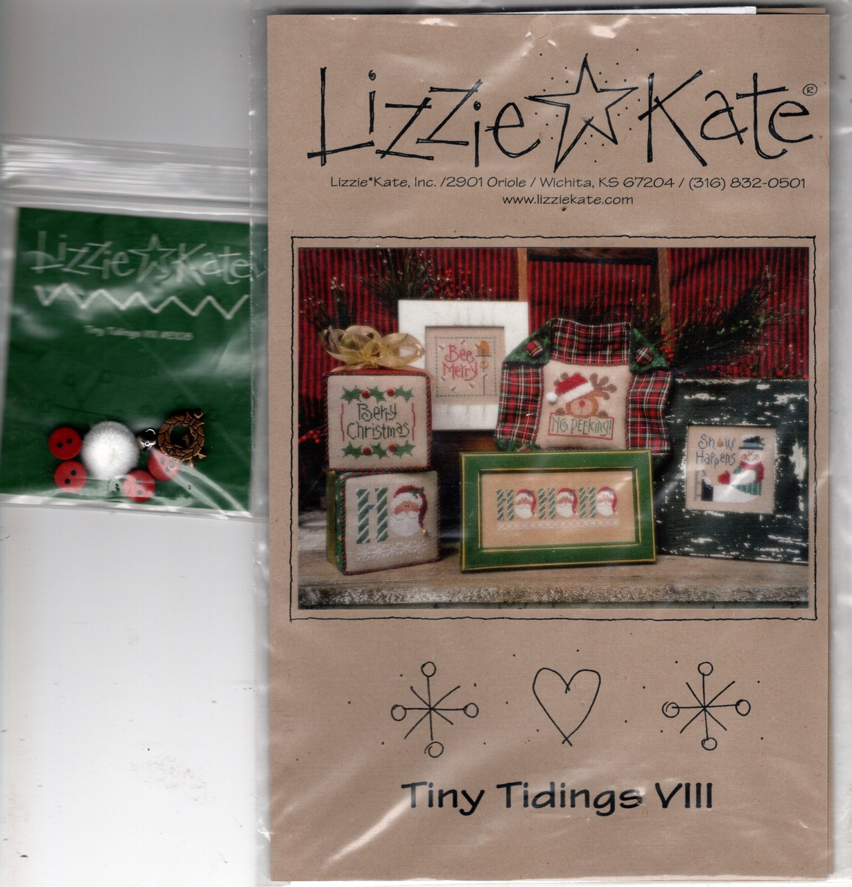 Lizzie Kate TINY TIDINGS VIII #108 with embellishment pack lizzie-kate-tiny-tidings-viii-108-with-embellishment-pack