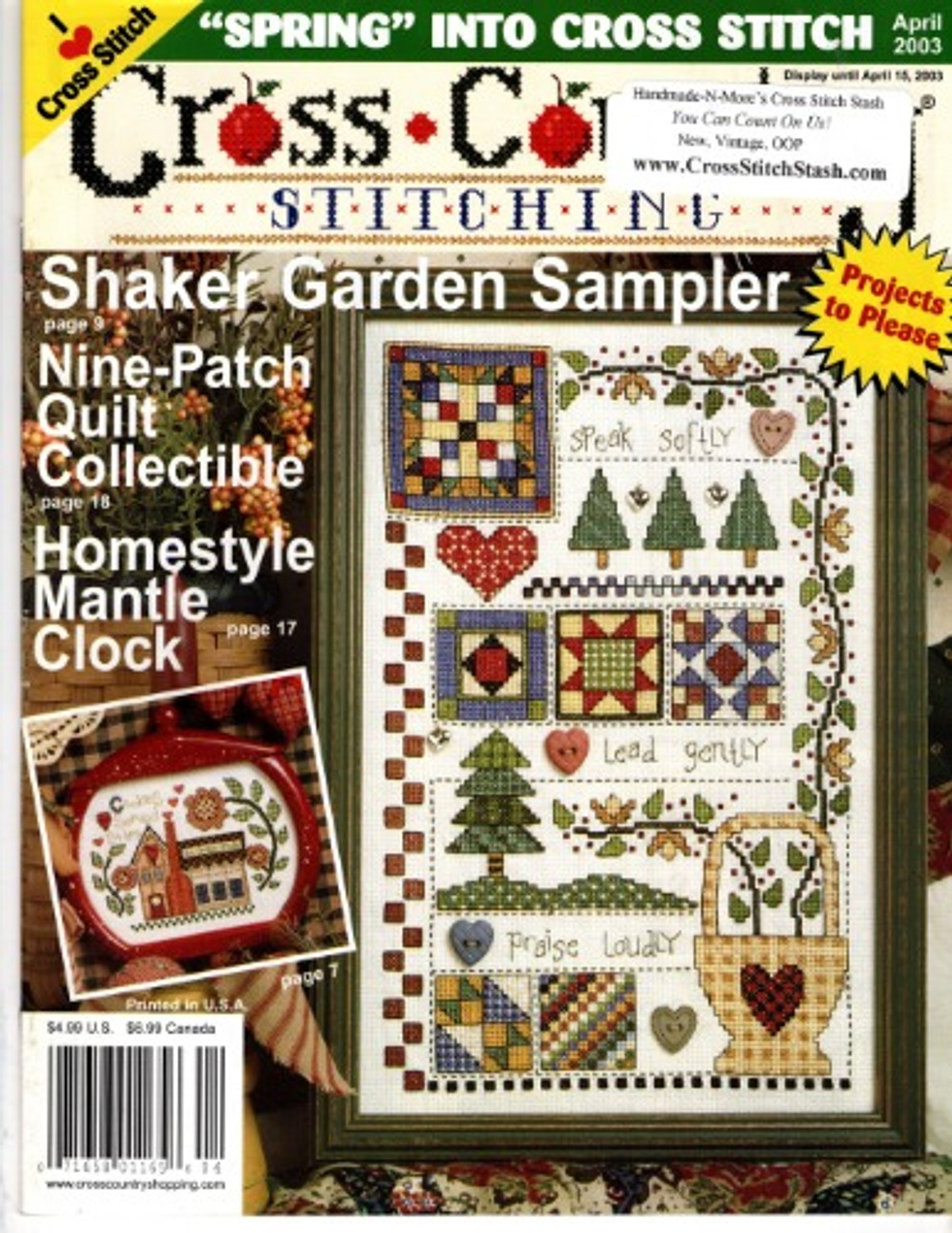 The Cross Stitcher Vintage Cross Stitch Pattern Magazine April 