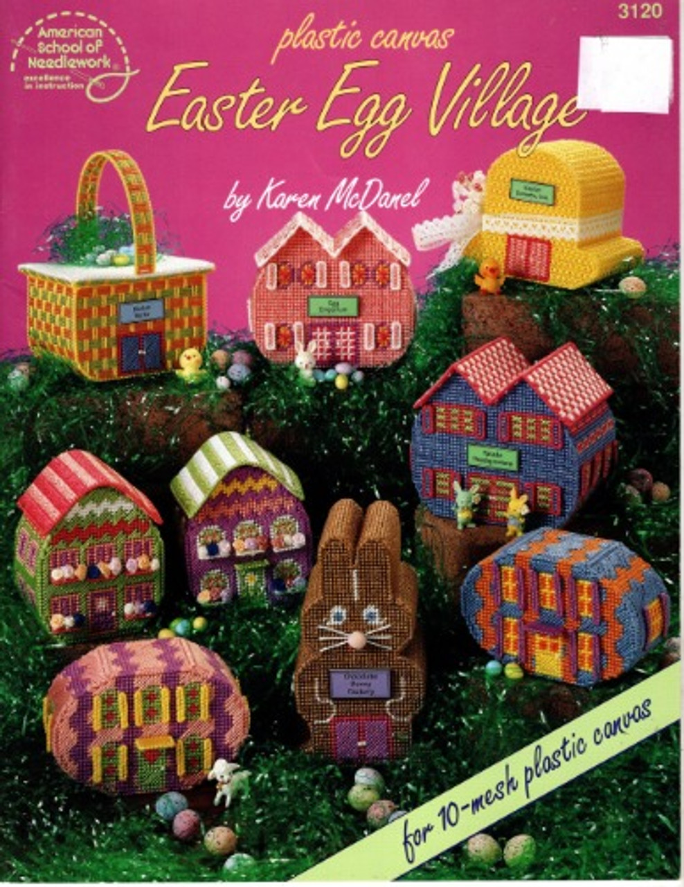 ASN Plastic Canvas EASTER EGG VILLAGE asn-plastic-canvas-easter-egg-village