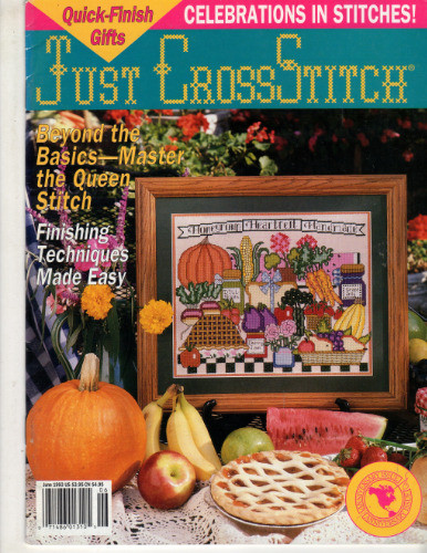 Just Cross Stitch MAGAZINE June 1993 Teresa Wentzler