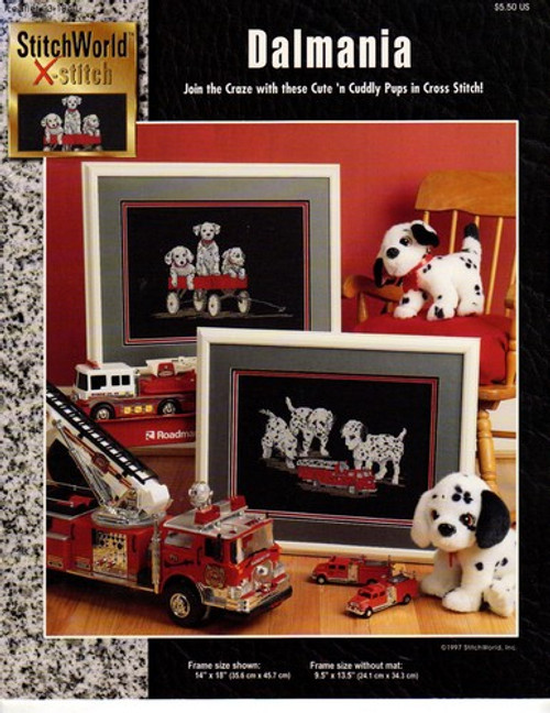 StitchWorld Dalmania cross stitch leaflet. The Dalmation Express, Dalmation Pups in Training.