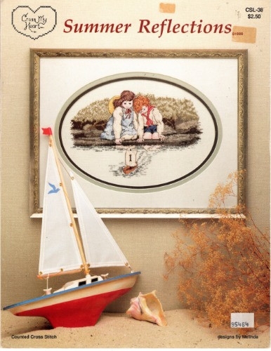 Cross My Heart Summer Reflections counted cross stitch leaflet